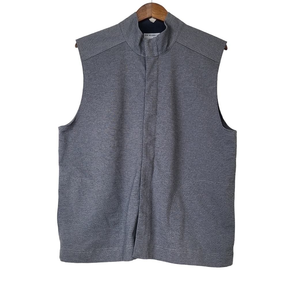 Doc & Amelia by Cintas Men's Vest Heather Gray Full Zipper Front Size Large